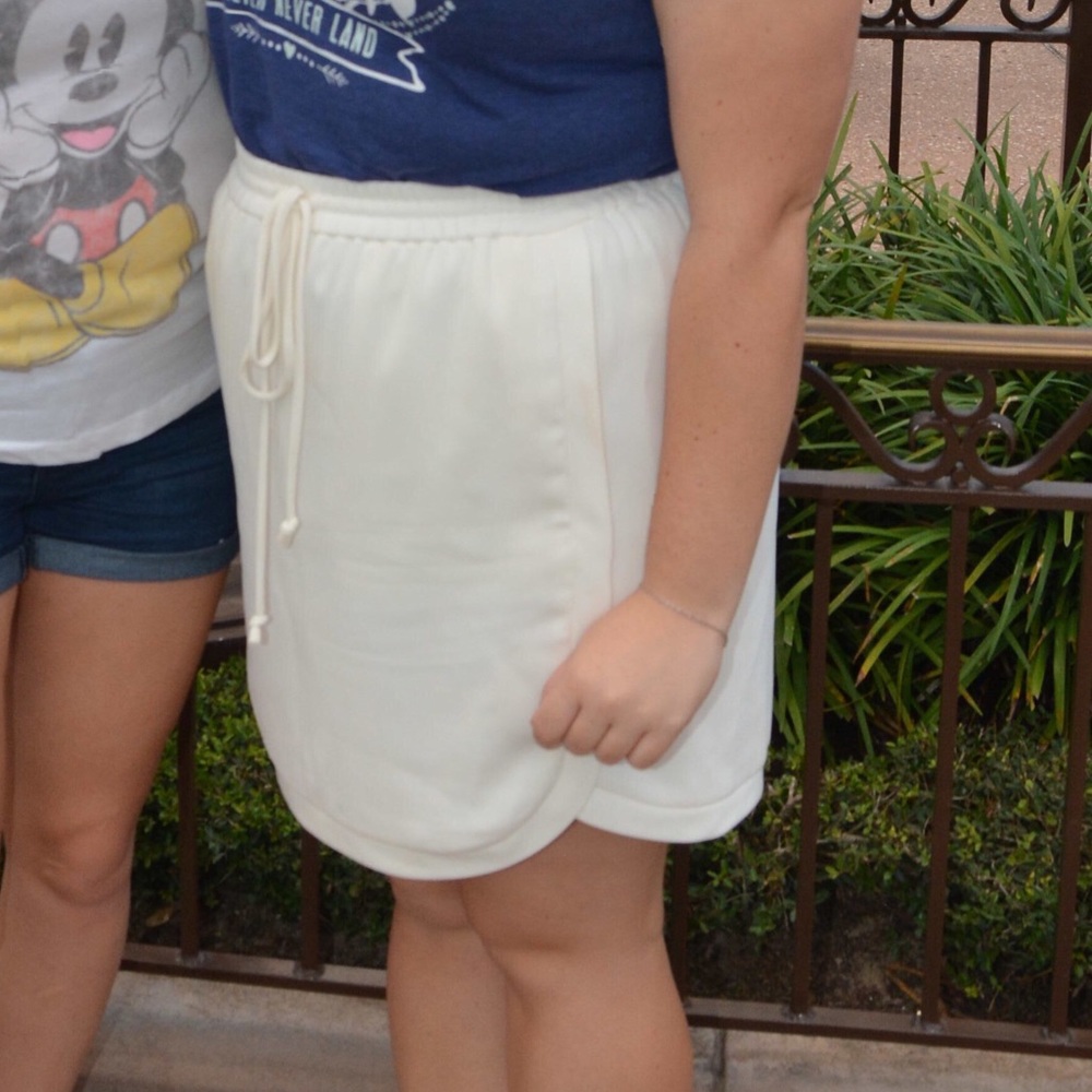 J. Crew Cream Skirt Elastic Waist